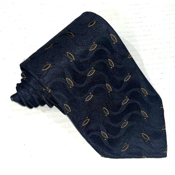 ERMENEGILDO ZEGNA Men's 100% Silk Necktie ITALY Luxury Abstract - Picture 13 of 14